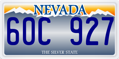 NV license plate 60C927