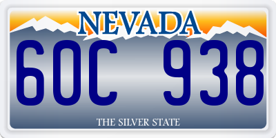 NV license plate 60C938
