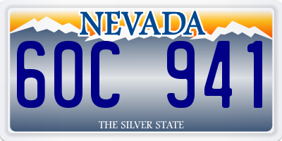 NV license plate 60C941