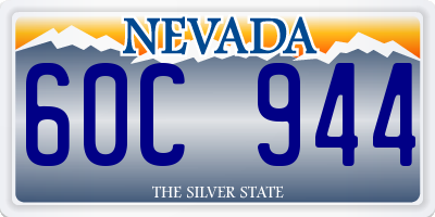 NV license plate 60C944