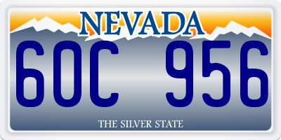 NV license plate 60C956