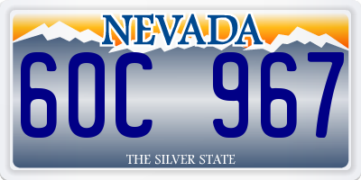 NV license plate 60C967