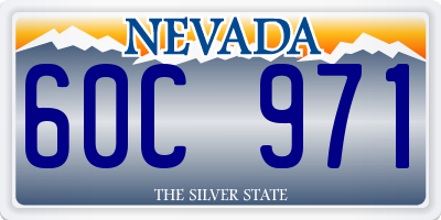 NV license plate 60C971