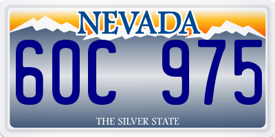 NV license plate 60C975