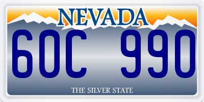 NV license plate 60C990