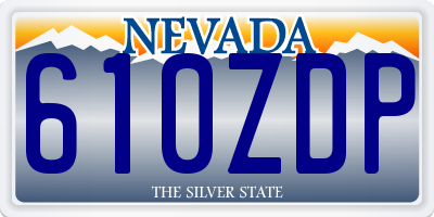 NV license plate 610ZDP