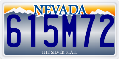 NV license plate 615M72