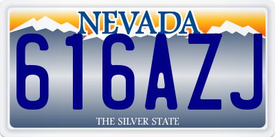 NV license plate 616AZJ