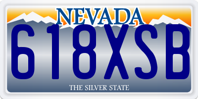 NV license plate 618XSB