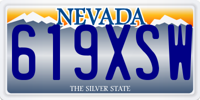 NV license plate 619XSW
