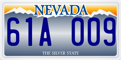 NV license plate 61A009