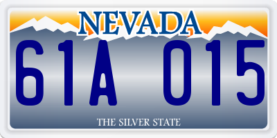 NV license plate 61A015