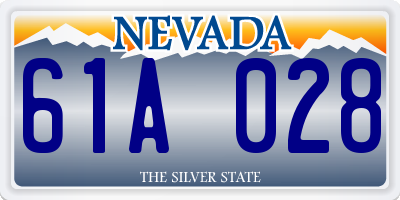 NV license plate 61A028
