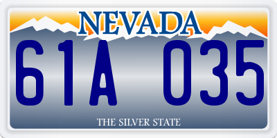 NV license plate 61A035