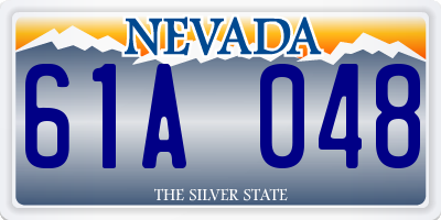 NV license plate 61A048