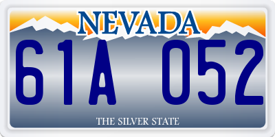 NV license plate 61A052