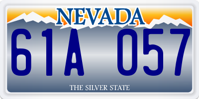 NV license plate 61A057