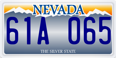 NV license plate 61A065