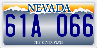 NV license plate 61A066
