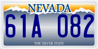 NV license plate 61A082