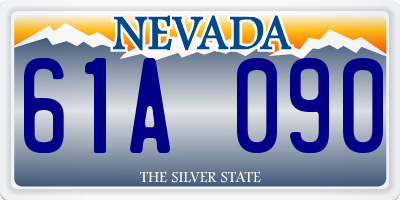 NV license plate 61A090