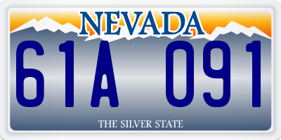 NV license plate 61A091
