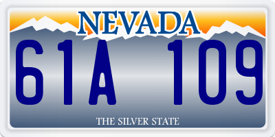 NV license plate 61A109
