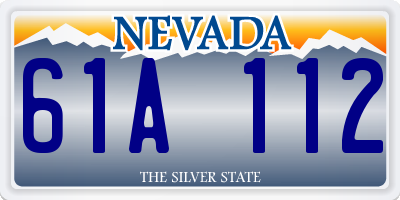 NV license plate 61A112