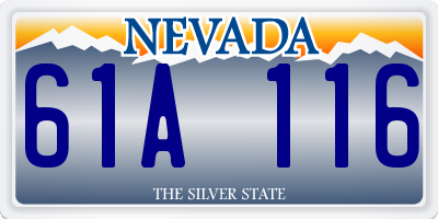 NV license plate 61A116