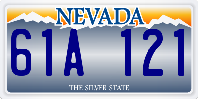 NV license plate 61A121