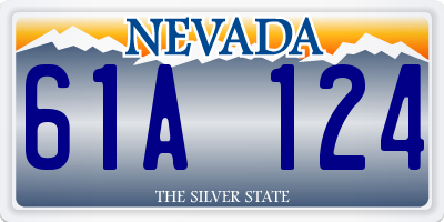 NV license plate 61A124