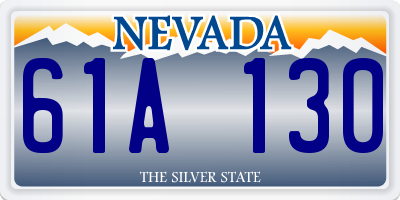 NV license plate 61A130