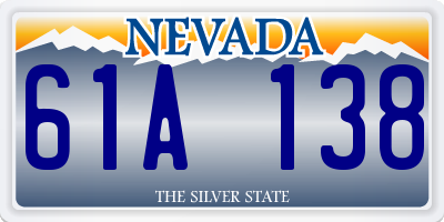 NV license plate 61A138