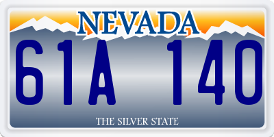 NV license plate 61A140