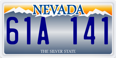 NV license plate 61A141
