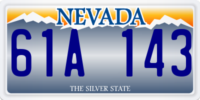NV license plate 61A143