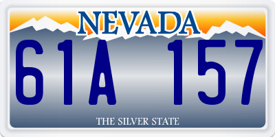 NV license plate 61A157