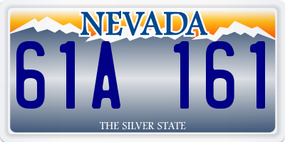 NV license plate 61A161