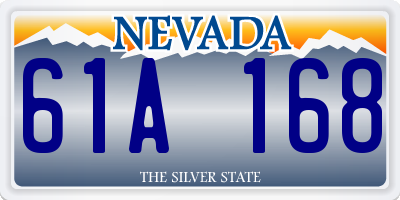 NV license plate 61A168