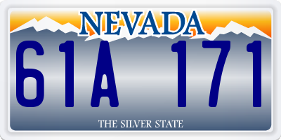 NV license plate 61A171