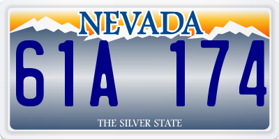 NV license plate 61A174