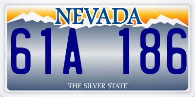 NV license plate 61A186