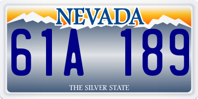 NV license plate 61A189
