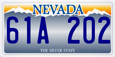 NV license plate 61A202