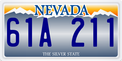 NV license plate 61A211