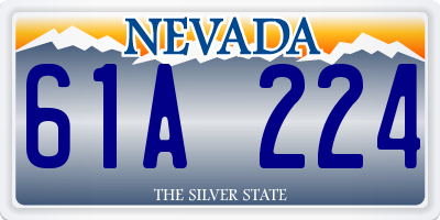 NV license plate 61A224