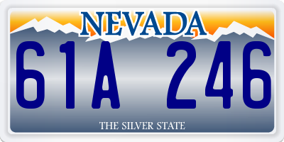 NV license plate 61A246