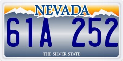 NV license plate 61A252