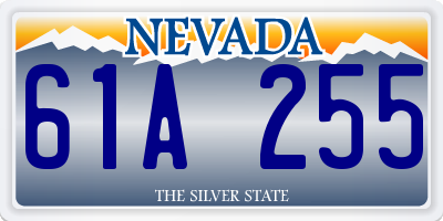 NV license plate 61A255