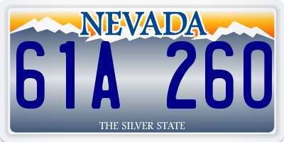 NV license plate 61A260